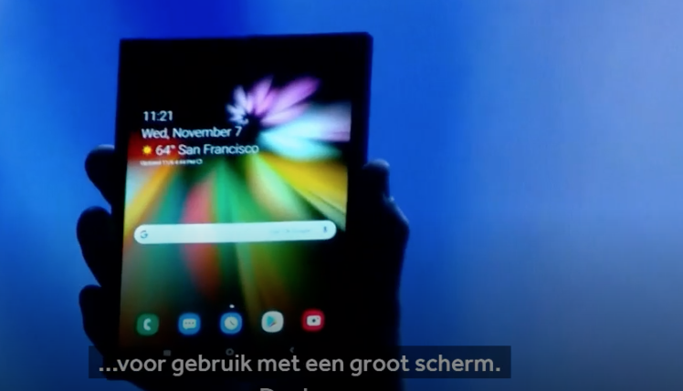 Fonk Tech Samsung Presenteert Als Eerste Opvouwbare Smartphone