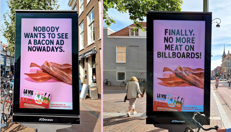 La Vie spek en bacon kleuren straatbeeld Haarlem varkentjesroze 