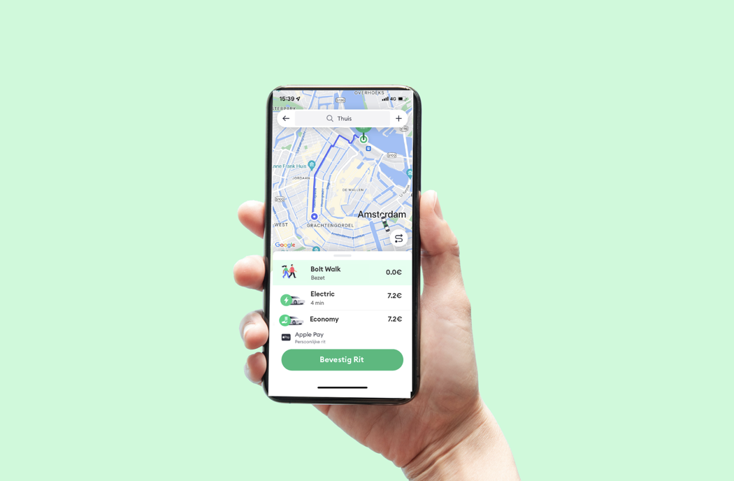 Taxiplatform Bolt voegt ‘lopen-optie’ toe aan app