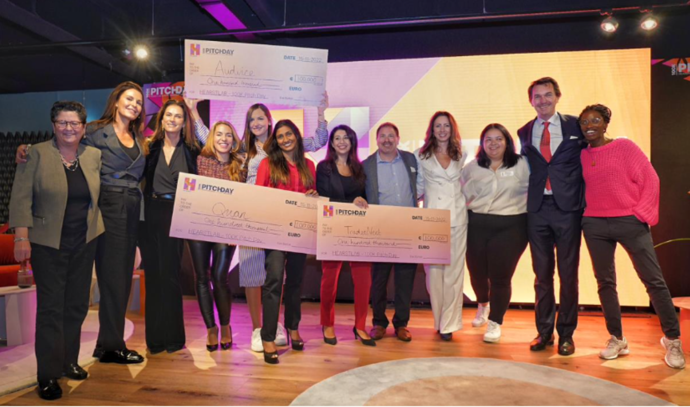 Drie door vrouwen geleide startups winnen ieder 100k groeikapitaal bij HearstLab pitch-event