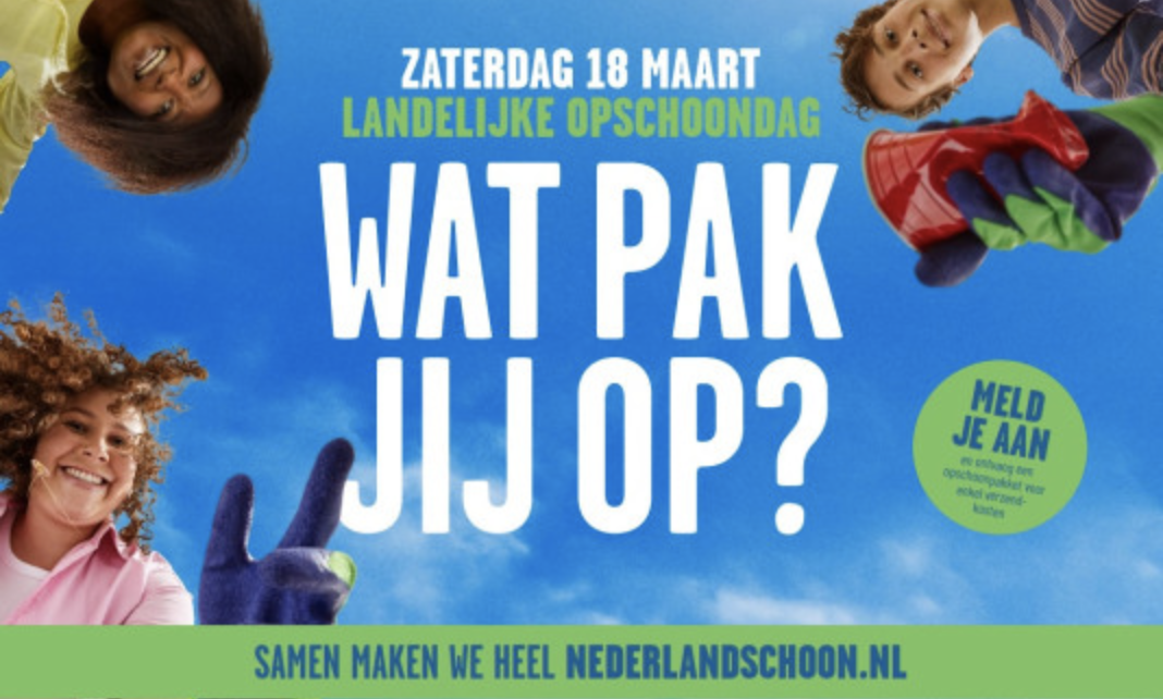 Op 18 maart raapt heel Nederland zwerfafval op