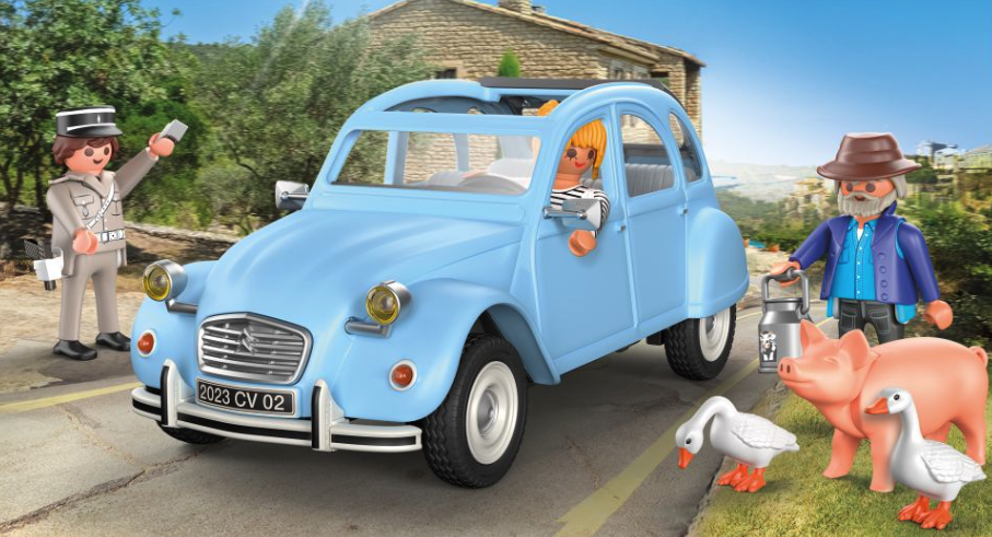 De Playmobil versie van de Citroën 2CV heeft voor ieder wat wils 