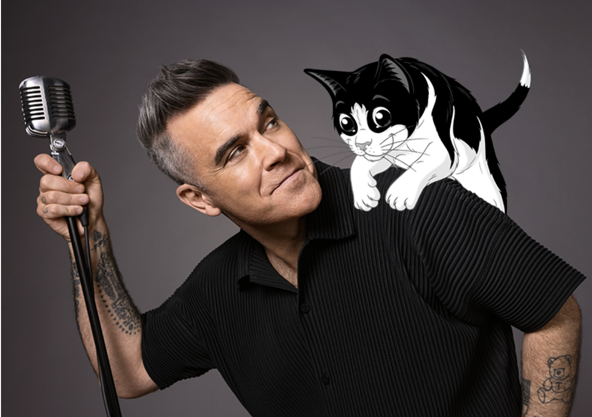 Robbie Williams vormt duo met legendarische Felix de Kat