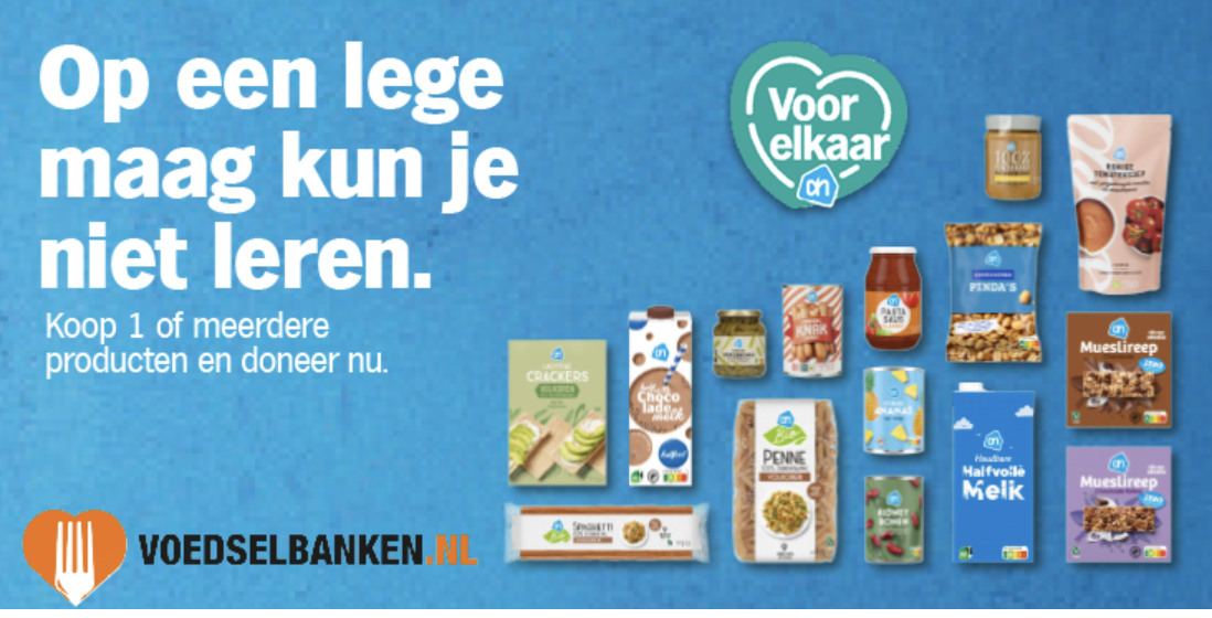 Gezamenlijke inzamelingsactie Albert Heijn en Voedselbanken Nederland