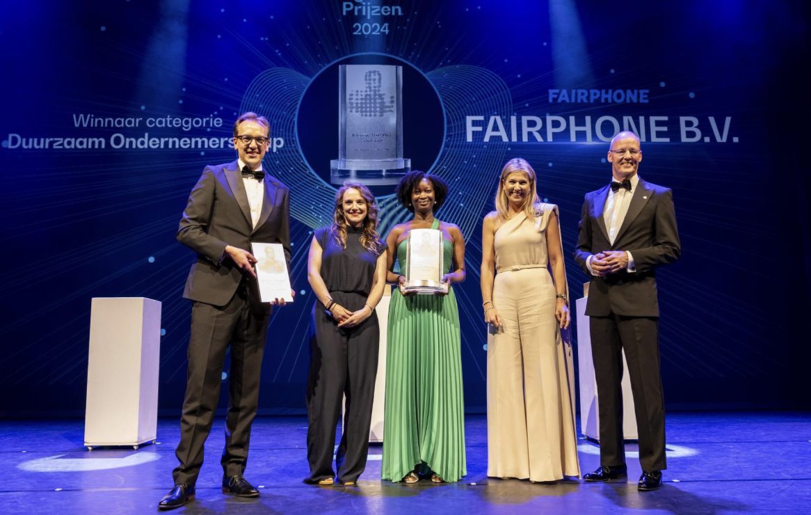 Fairphone ontvangt Koning Willem I Prijs voor duurzaam ondernemen