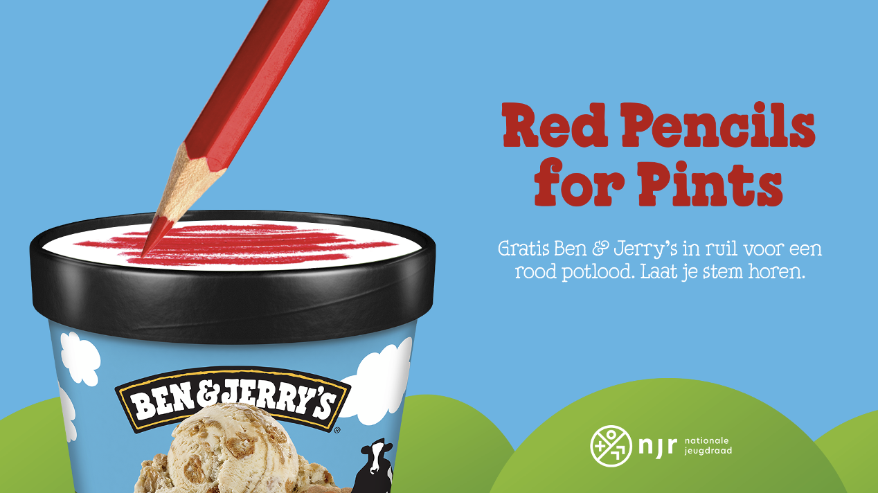 Lever jouw rode potlood in voor een Ben & Jerry's ijsje