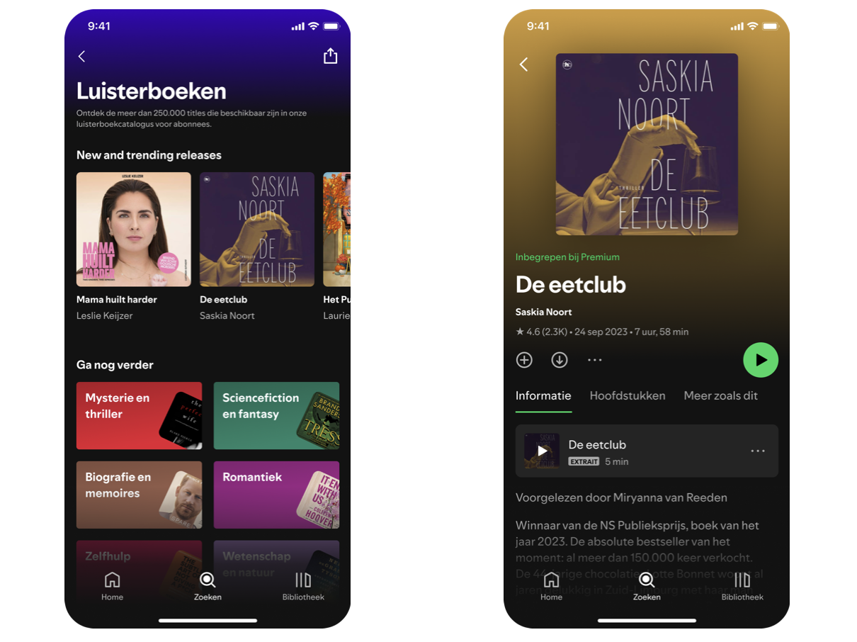 Spotify introduceert Audiobooks in Nederland