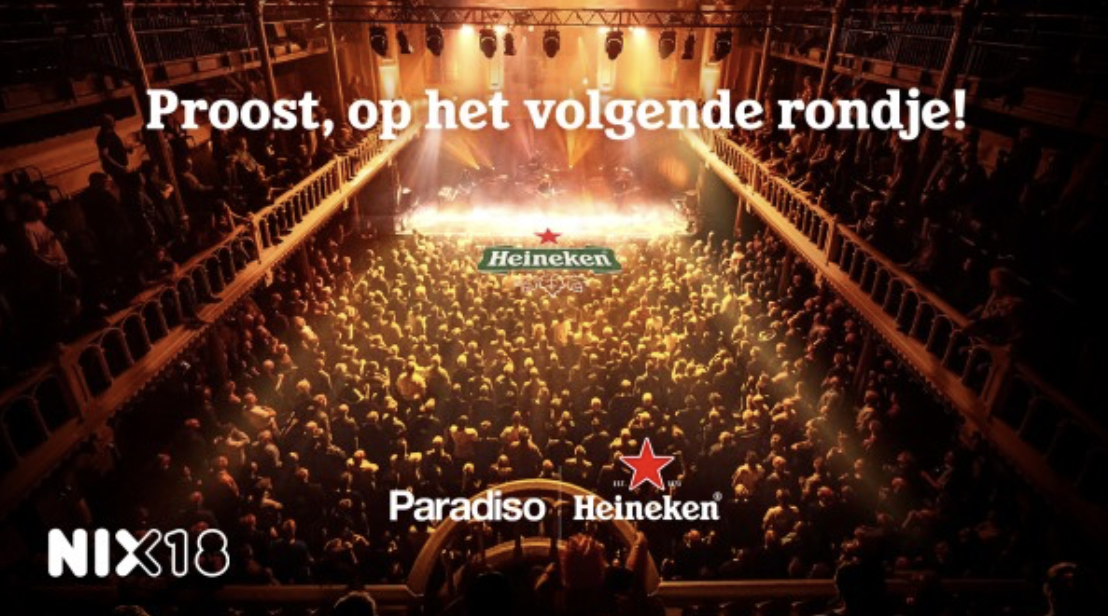 Heineken en Paradiso verlengen samenwerking tot 2029