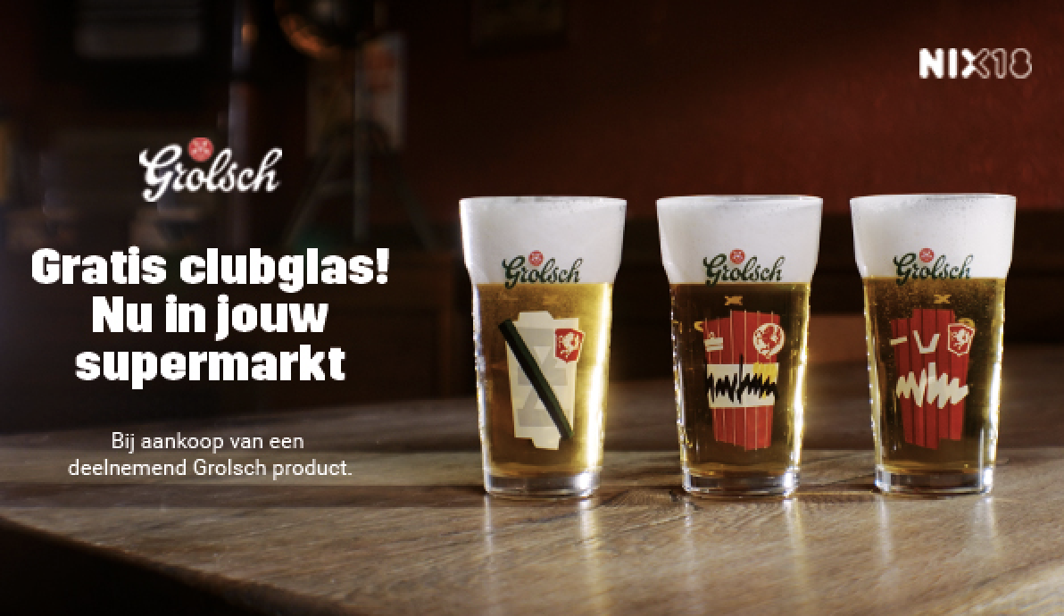 FC Twente en Grolsch vieren 60 jaar verbondenheid met drie unieke bierglazen