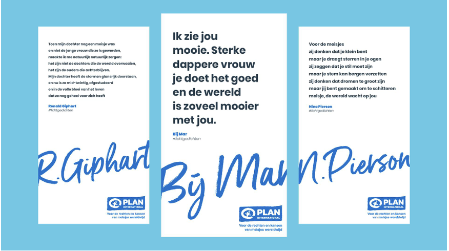 Plan International brengt met Lichtgedichten een golf aan positiviteit op Wereldmeisjesdag