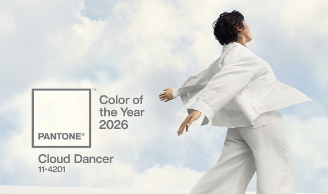 Cloud Dancer Pantone Kleur van het Jaar 2026: rust in een onrustige wereld