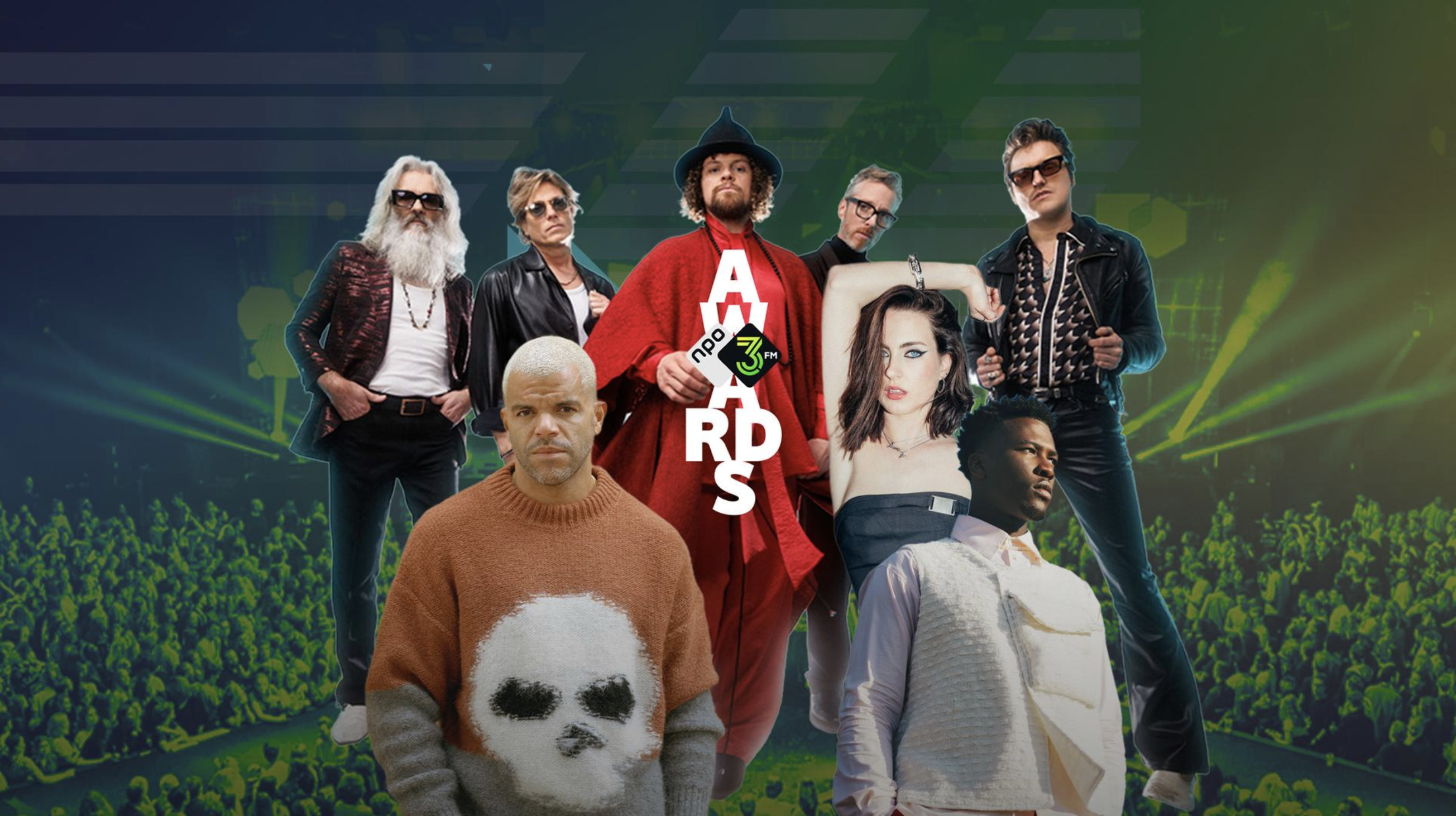 Claude en Sef op podium 3FM Awards 2026 