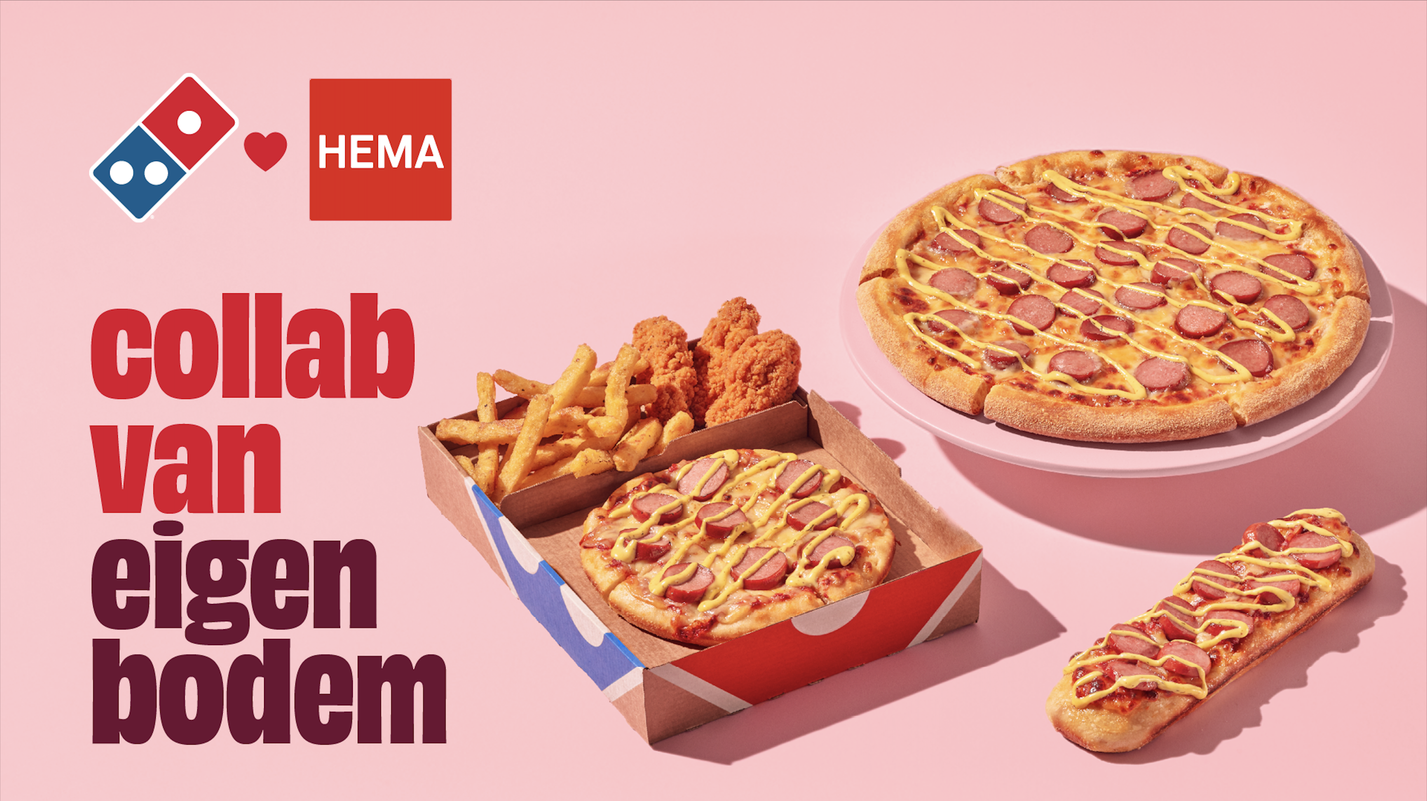 Of je rookworst lust: HEMA en Domino's lanceren bijzondere pizza