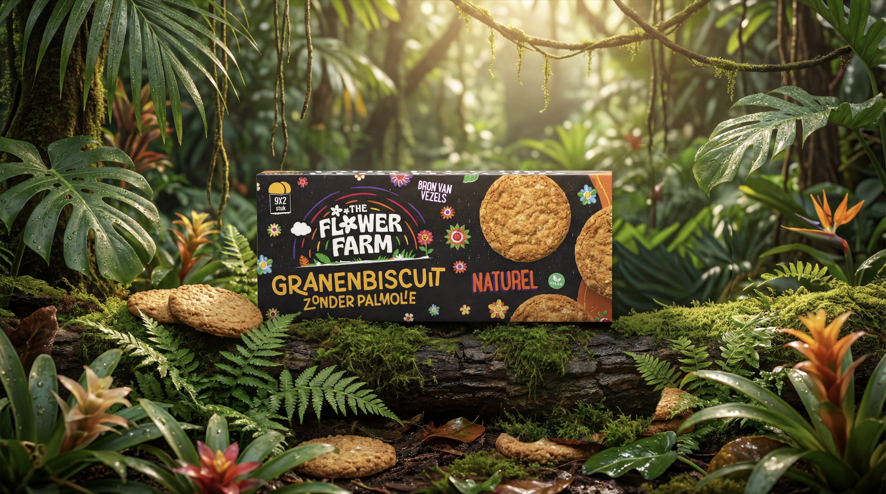 Nieuwe koekjes The Flower Farm zonder bijsmaak van regenwoud