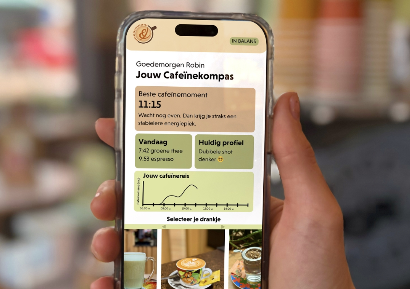 Nieuwe app van Bagels & Beans geeft grip op je cafeïneritme