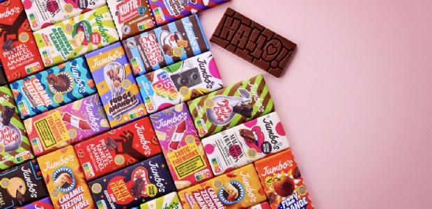 Nieuwe chocoladerepen van Jumbo stelen show in schap