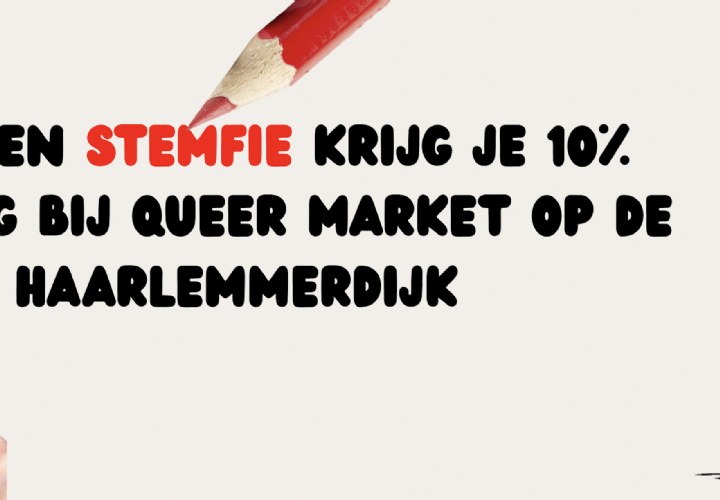 Queer Market Store koppelt stemmen aan korting met stemfie