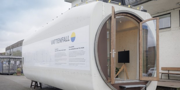 Vattenfall maakt tiny house van afgedankte windturbine